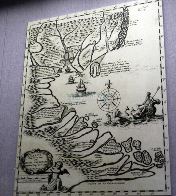 Bản đồ Tonquin (Miền Bắc Việt Nam), 1682 do Daniel Tavernier vẽ trong những năm 1640 khi ông làm thư ký cho Công ty Đông Ấn Hà Lan ở Đàng Ngoài.